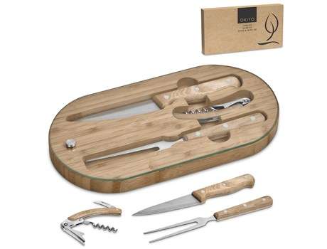 Okiyo Suraisu Bamboo Food and Wine Set (OK-138)