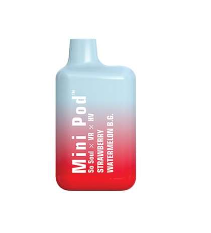 Mini Pod Disposable Vape - 1000 puff 50mg - Strawberry Watermelon Bubblegum (MPV05)