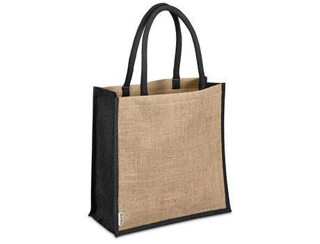Okiyo Okinawa Large Jute Tote - black (OK-430)