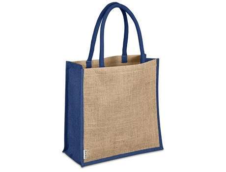 Okiyo Okinawa Large Jute Tote - blue (OK-430)
