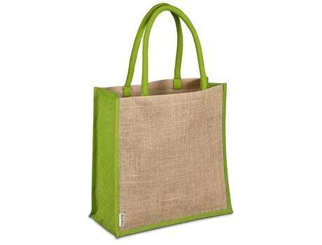 Okiyo Okinawa Large Jute Tote - lime (OK-430)