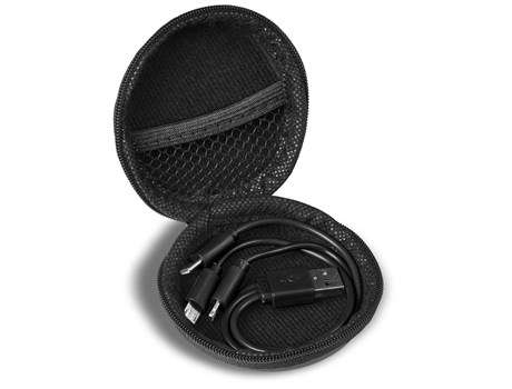 Sammy Tri-Cable In Eva Case Set - black (AM-907)