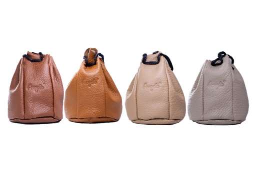 Tobacco Pouch - Drawstring Leather - brown (assorted)