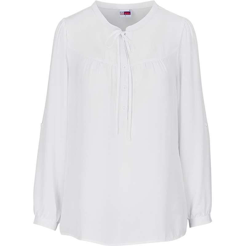 US Basic Long Sleeve Candice Blouse - Ladies - white