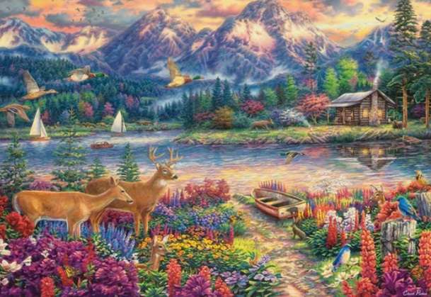 Spring Mountain Majesty (1500 Piece Puzzle)