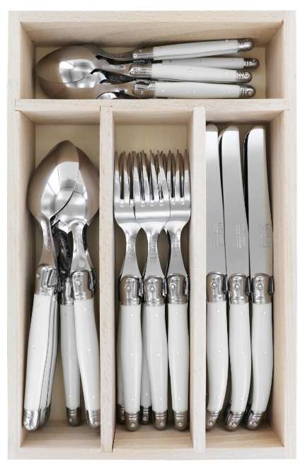 Andre Verdier 24 Piece Cutlery Set - Chalk White (70024LBL)