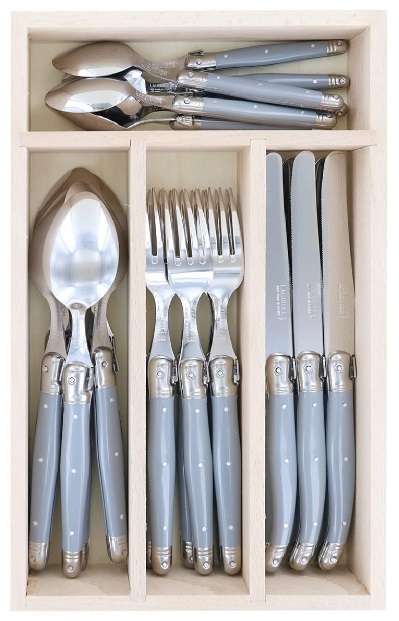 Andre Verdier 24 Piece Cutlery Set - Mouse Grey (70024LGS)