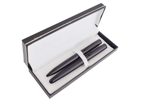 Charcoal Swirl Roller and Ball Pen Set (PS211B)