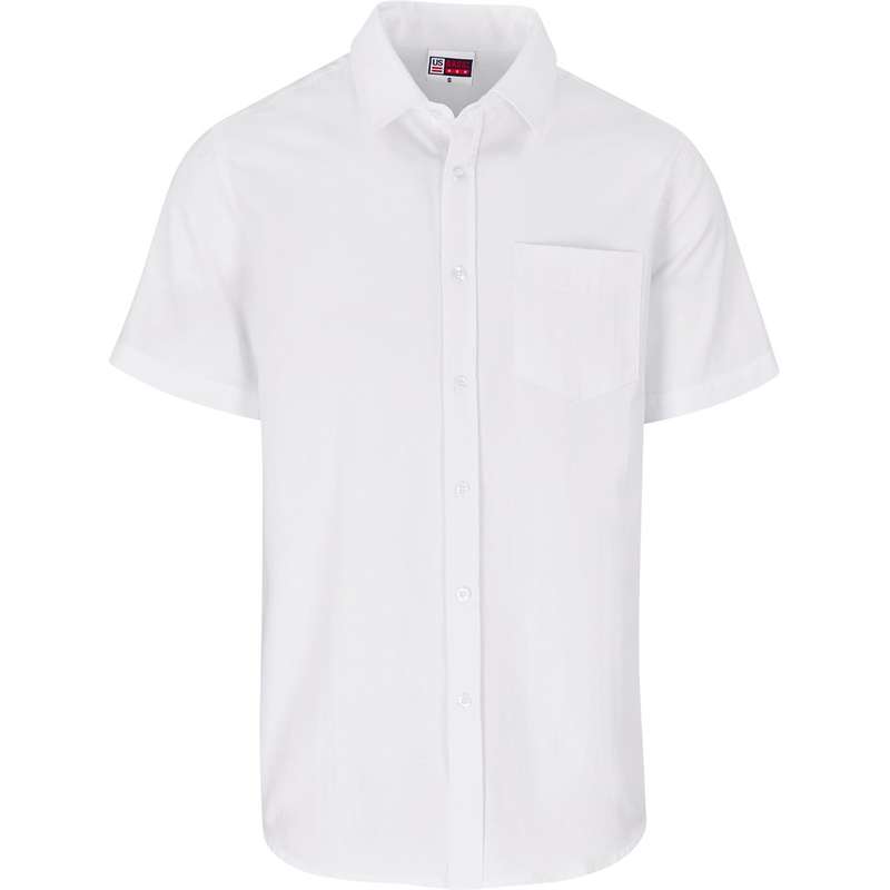 US Basic Short Sleeve Oxford Shirt - Mens - white (UB-183)