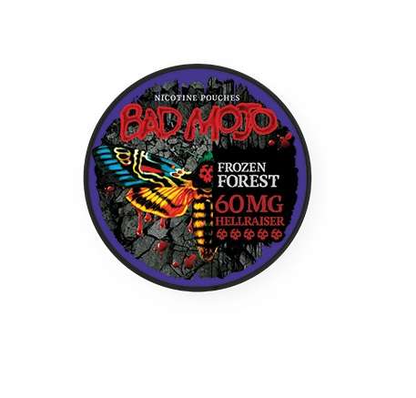 Bad Mojo Nicotine Pouches - Frozen Forest Fruits Mint Hellraiser (60mg) (BDMJ04)
