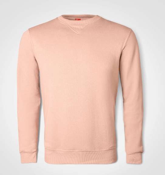 Basic Crew Neck Sweater - dusty pink