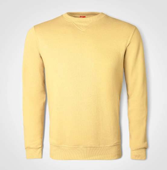 Basic Crew Neck Sweater - lemon