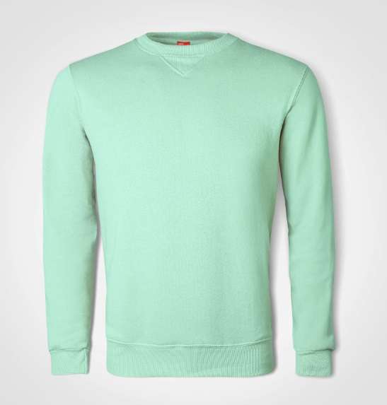 Basic Crew Neck Sweater - mint green