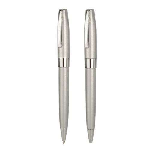 Bettoni Mantis Metal Ballpen and Pencil Set - Silver (B1925)
