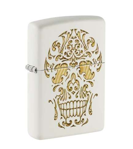 Zippo Lighter: 214 Sugar Skull Design (ZP48710)