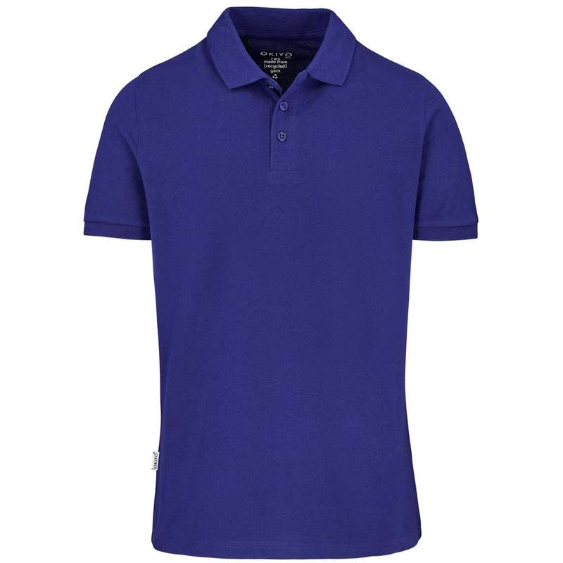 Okiyo Tenyo Recycled Golf Shirt - Mens - royal blue (OK-259)