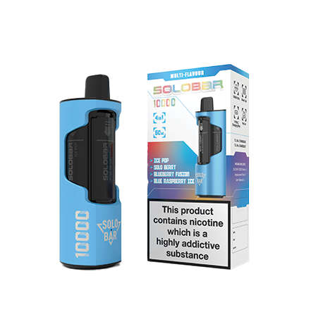 Solobar Rechargeable Revolver Kit - Blue 10000, 50mg (SLBK01)