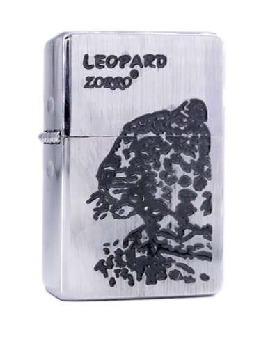 Zorro Lighter - Brushed Chrome Leopard (ZL8099B)
