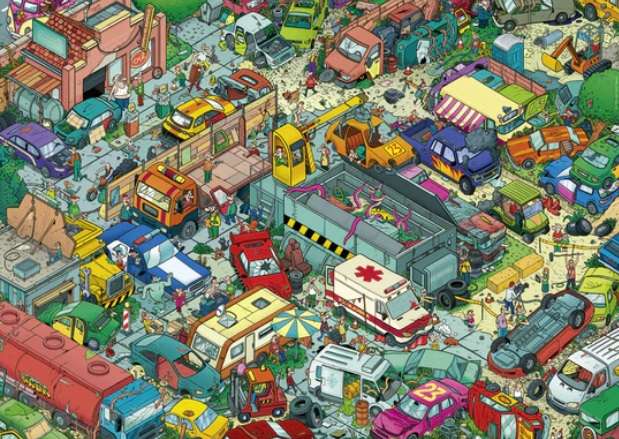 Car Cemetery (1000 Piece Puzzle)