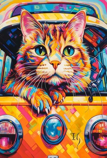 Cat Bus Travel (1000 Piece Puzzle)