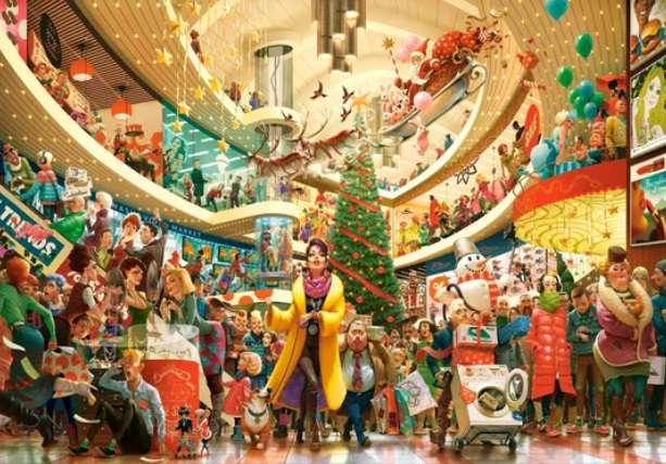 Crazy Shopping (1500 Piece Puzzle)