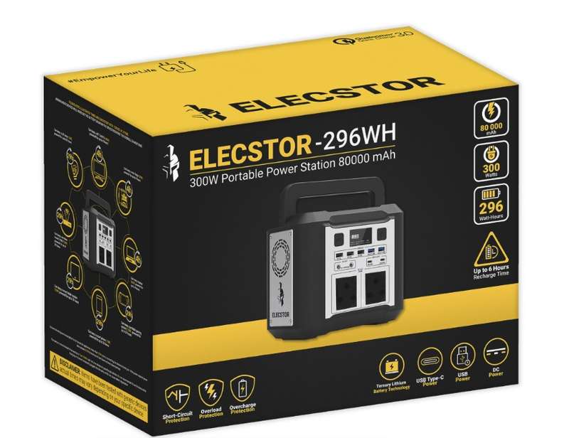Elecstor 300W Portable Power Station 80000 MAH 296 (TIT-T300)