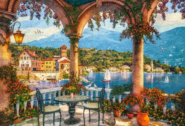 Mediterranean Veranda (1000 Piece Puzzle)