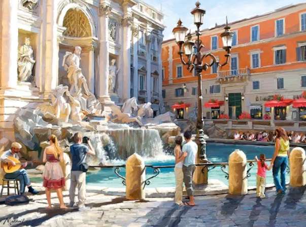 The Trevi Fountain (1500 Piece Puzzle)