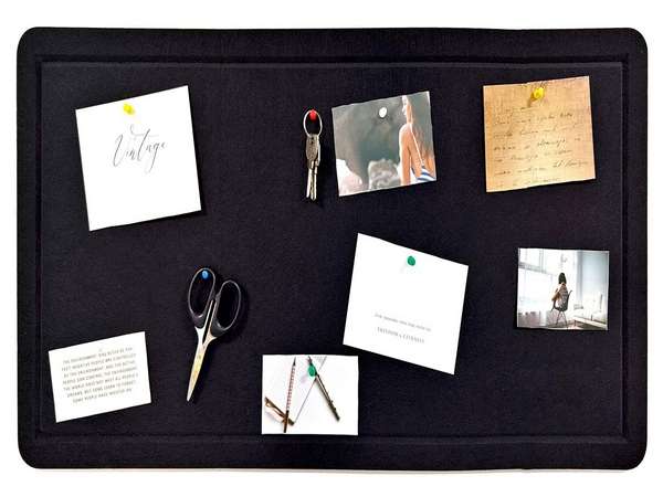Adhesive Felt Notice Board - black (ST391B)