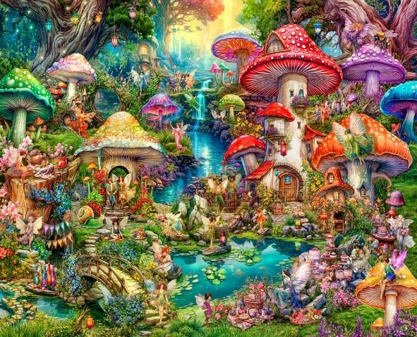 Fairy Village (1500 Piece Puzzle)