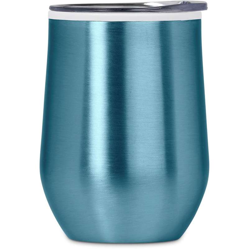Serendipio Vogue Madison Stainless Steel and Plastic Double-Wall Tumbler, 350ml - light turquoise...