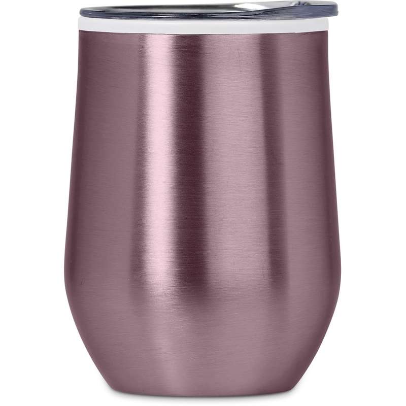 Serendipio Vogue Madison Stainless Steel and Plastic Double-Wall Tumbler, 350ml - pink (SD-275)