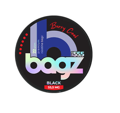 Bagz Nicotine Pouches - Black: Berry Cool (55.5mg) (BGZB01)