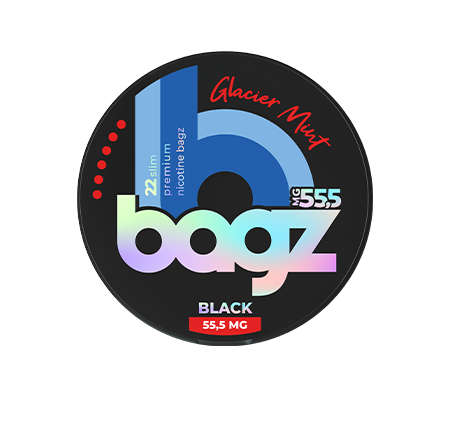 Bagz Nicotine Pouches - Black: Glacier Mint (55.5mg) (BGZB02)