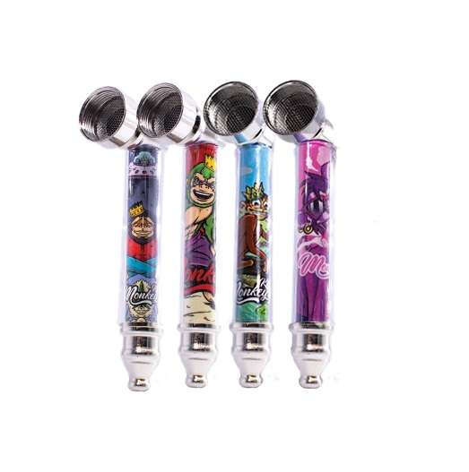 Rasta Pipe - Monkey King Metal Pipe, 9cm (Assorted) (PIPE8565)