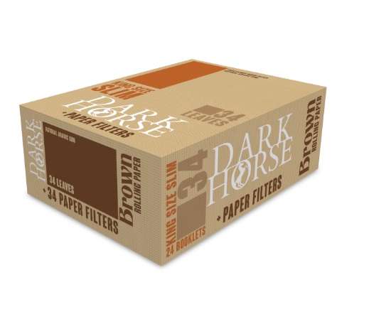 Dark Horse Papers Brown King Size Slim and Tips (24x34s) (DHP05)