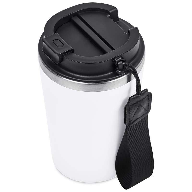 Kooshty Luca Stainless Steel and Plastic Double-Wall Tumbler, 350ml - white (KS-283)