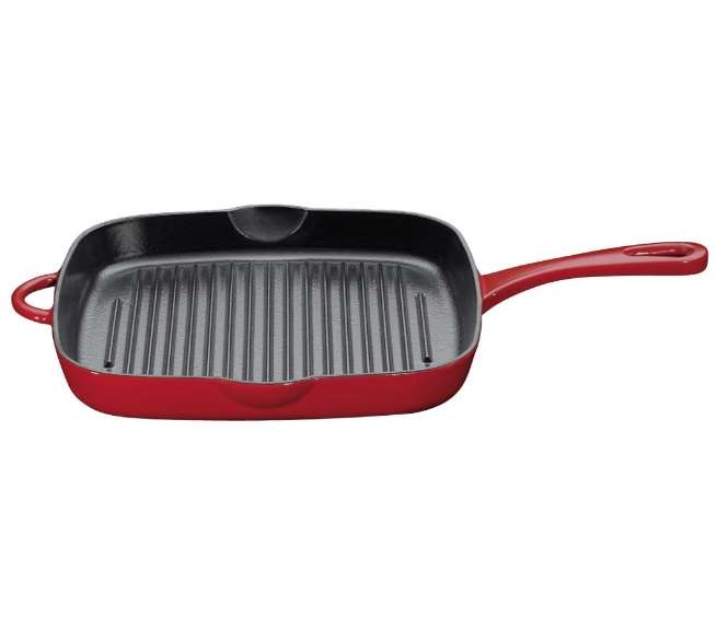 Kuchenprofi Provence Cast Iron Grill Pan High - Red
