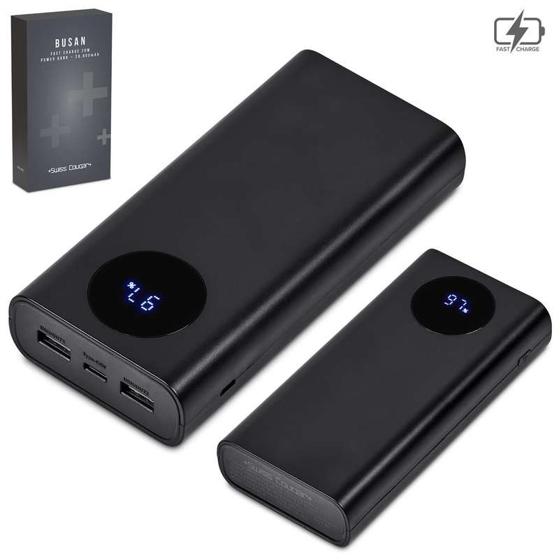 Swiss Cougar Busan Fast Charge 20W Power Bank - 20,000mAh (SC-490)