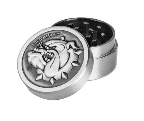 The Bulldog 2pc Metal Silver Grinder (TBGR070)
