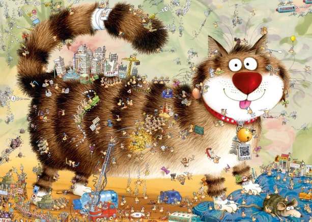 Look Closely At The Cat (1000 Piece Puzzle)