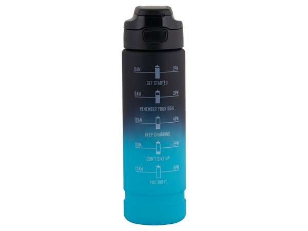 1 Litre Motivate Water Bottle - aqua/black (P2773E)