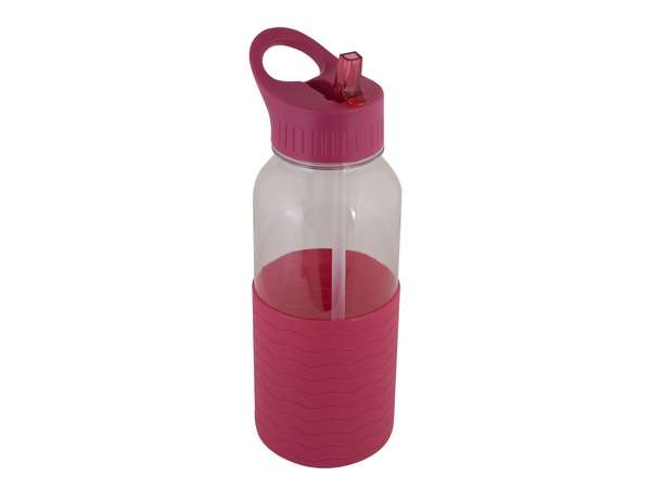 1 Litre Silicone Wave Water Bottle - dark pink (P2714DP)