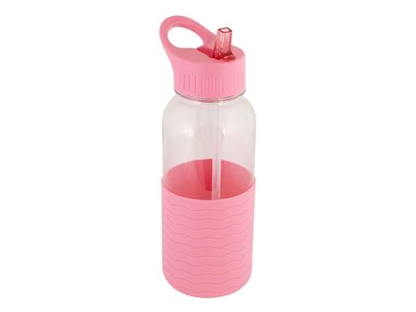 1 Litre Silicone Wave Water Bottle - pink (P2714LP)