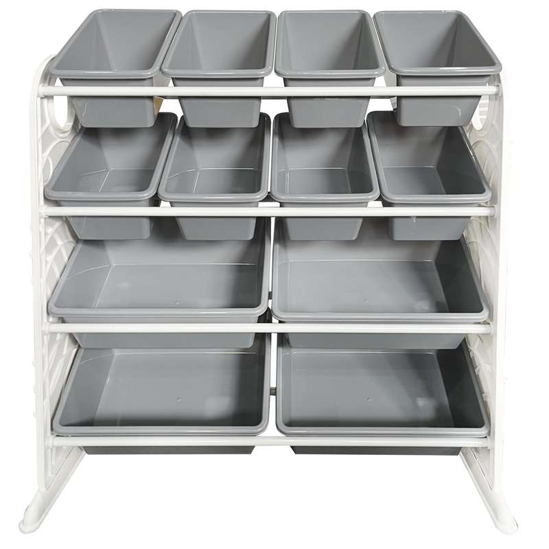 12 Bin Toy Organizer - Cool Grey (8608WB)