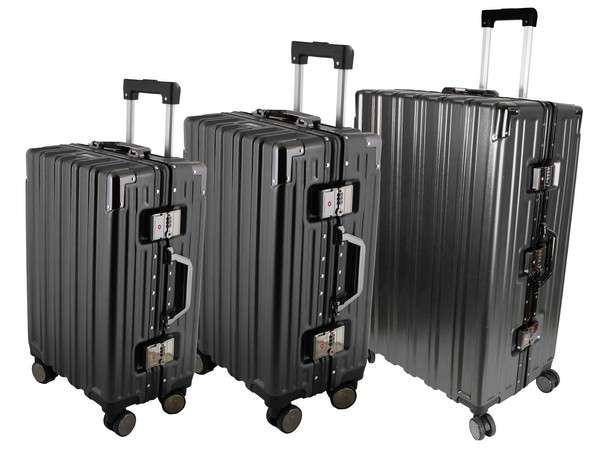 Trunk Luggage Set - metallic black (BAG179B-3Set)