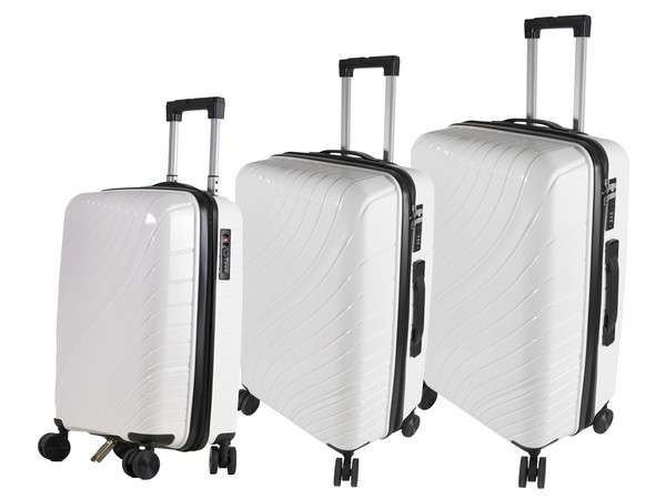 Jetsetter Luggage Set - white (BAG178W-3Set)