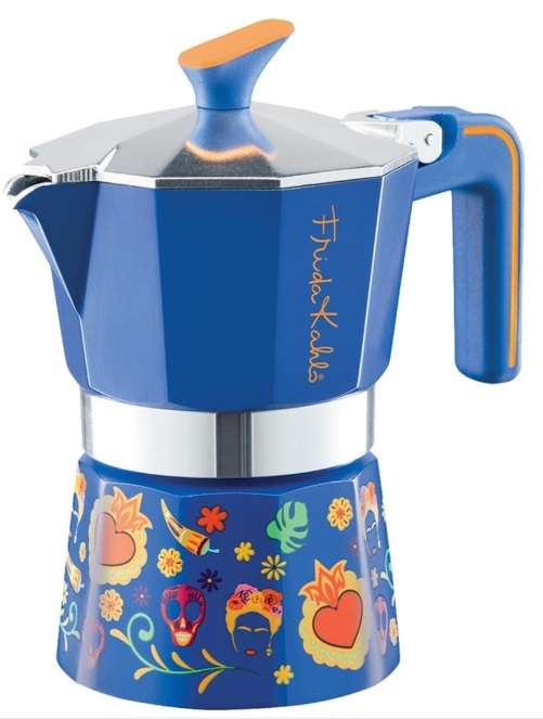 Pedrini Frida Kahlo 3-Cup Coffee Maker - Blue (02CF141B)