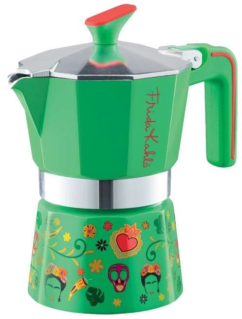 Pedrini Frida Kahlo 3-Cup Coffee Maker - Green (02CF141G)