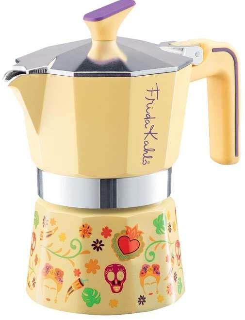 Pedrini Frida Kahlo 3-Cup Coffee Maker - Yellow (02CF141Y)